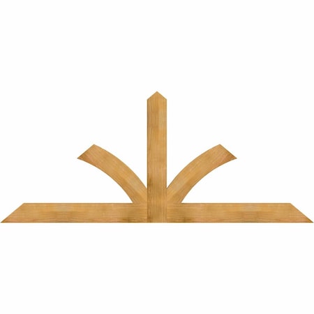 Ekena Millwork Richland Rough Sawn Timber Gable Bracket, Western Red Cedar, 96"W x 40"H x 2"D x 6"F, 10/12 Pitch GBW096X40X0206RIC00RWR